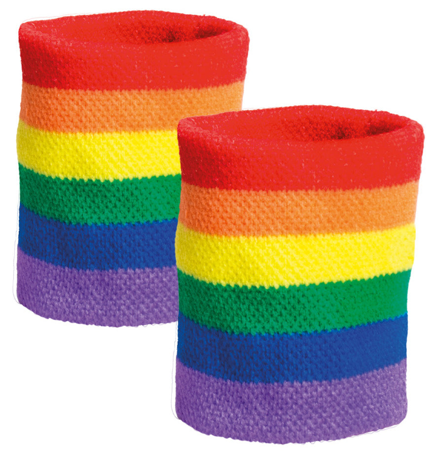 Hikinauhat sateenkaari ranteisiin ja otsalle