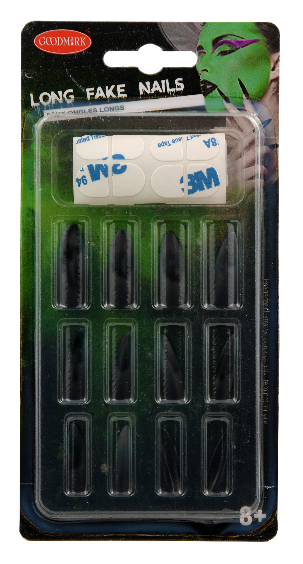 Tekokynnet mustat tarrakiinnitteiset 12 kpl/pkt