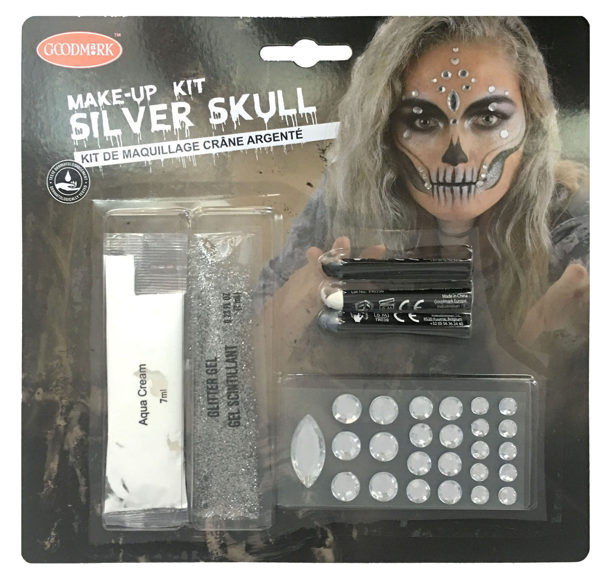 Maskeeraussetti luuranko