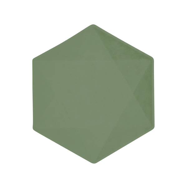 Vert Decor kuusikulmainen keskikokoinen lautanen tummanvihreä 6 kpl/pkt