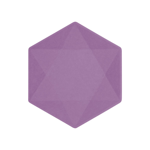 Vert Decor kuusikulmainen keskikokoinen lautanen, violetti 6 kpl/pkt