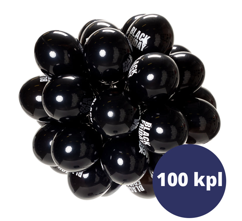 Black Friday 100 palloa täytettynä ja toimitettuna koko Suomeen