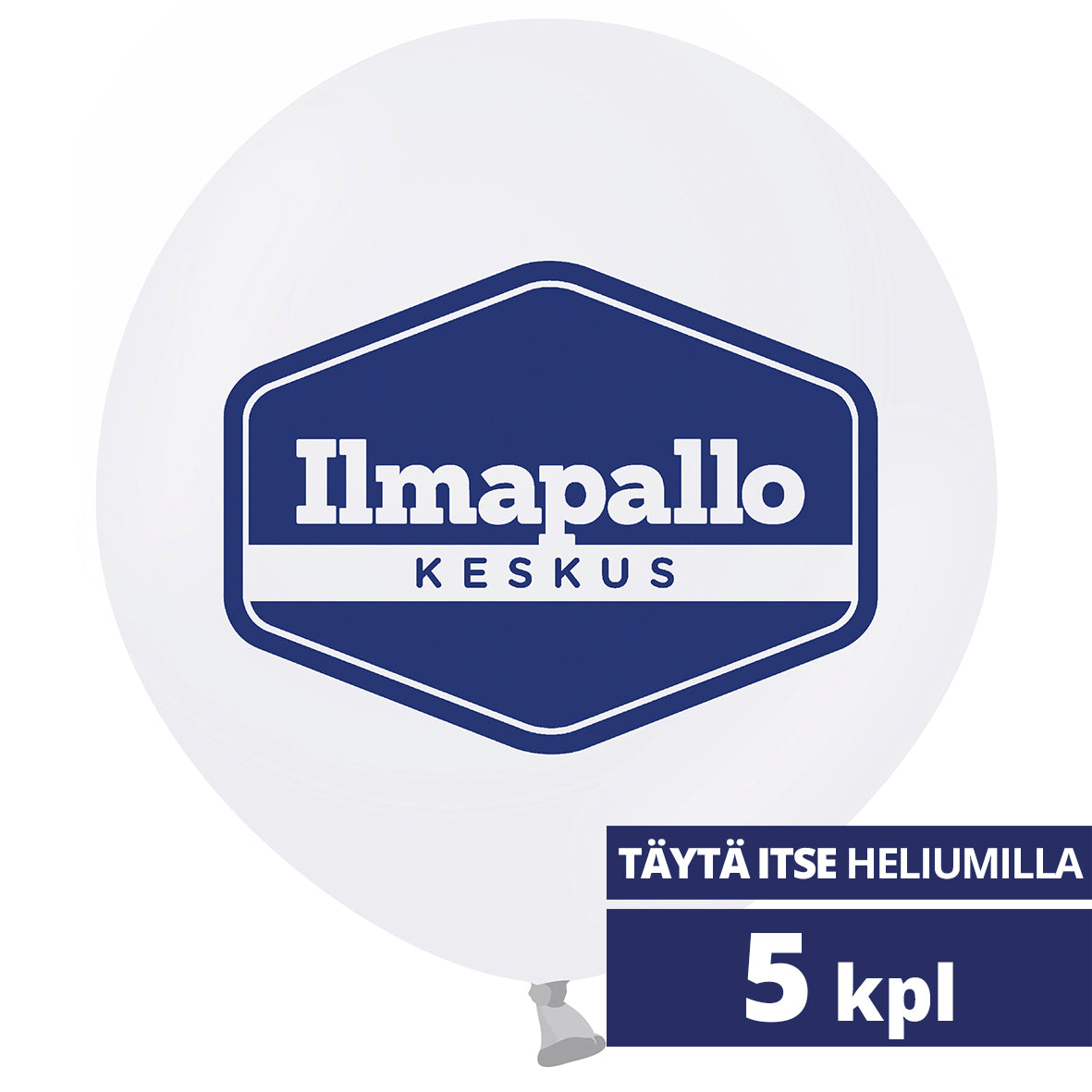 5 kpl 120 cm jättipalloa heliumkaasulla, 1-väripainatus