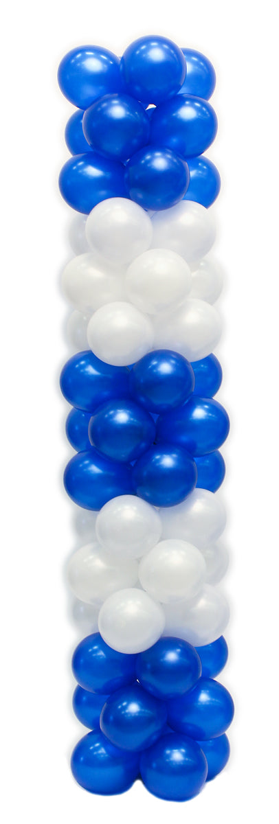 Ilmapallopylväs leveät raidat, korkeus 2 m