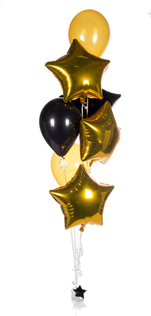 Pöytänippu Swing kumi- ja foliopalloista, korkeus n. 160 cm