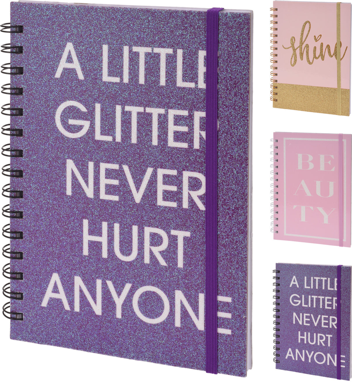 Muistivihko A5 tekstillä lajitelmatuote, 3 erilaista