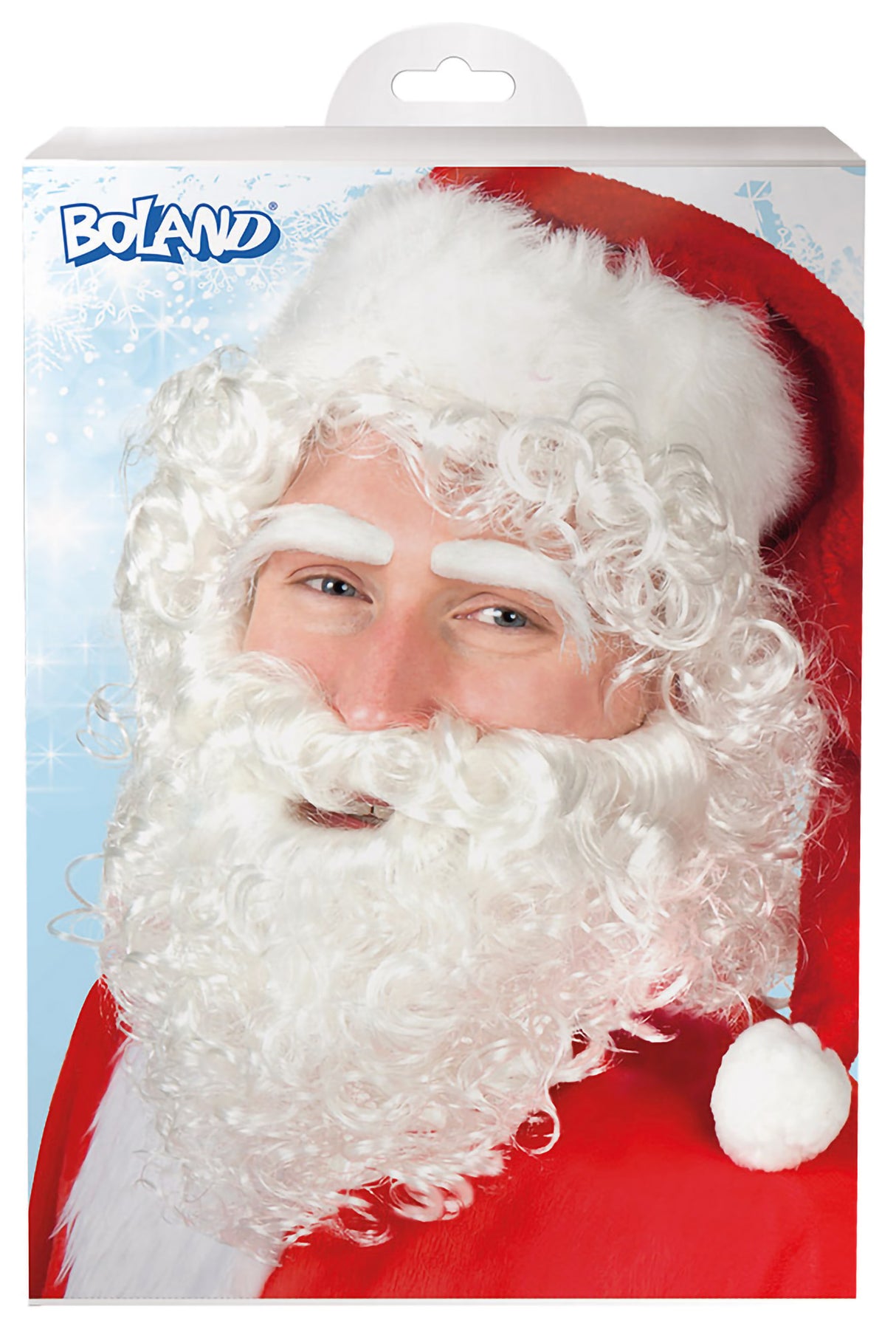 Joulupukin setti: peruukki, parta ja kulmakarvat
