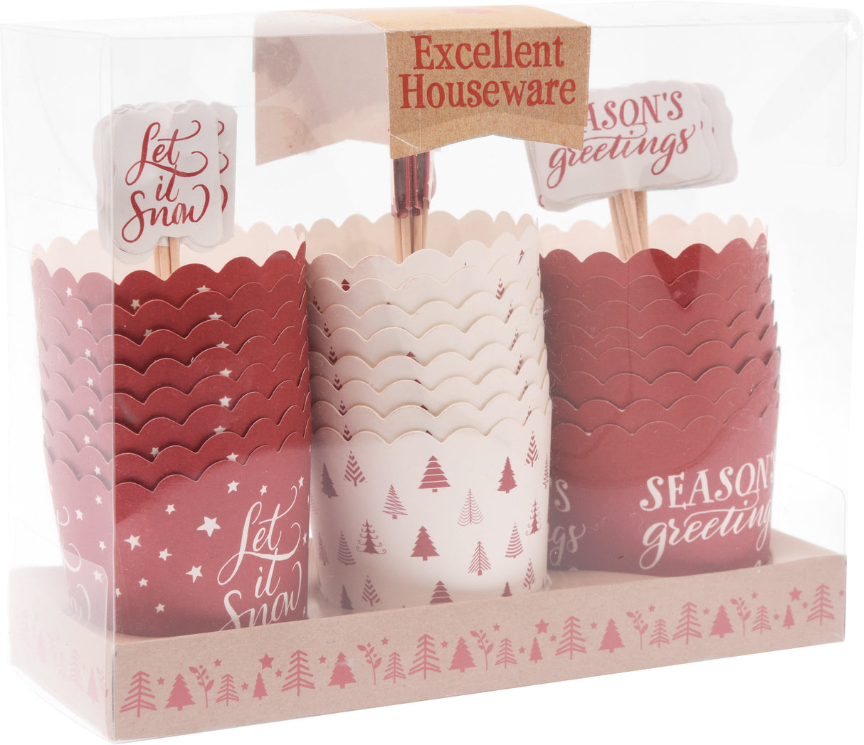 Joulu muffinsivuokasetti 24 kpl/pkt