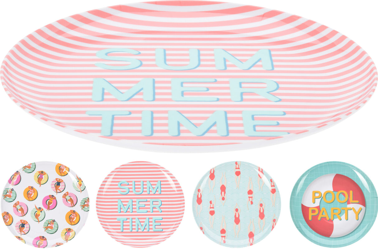 Pool Party lautanen 28 cm 1 kpl (4 erilaista vaihtoehtoa)