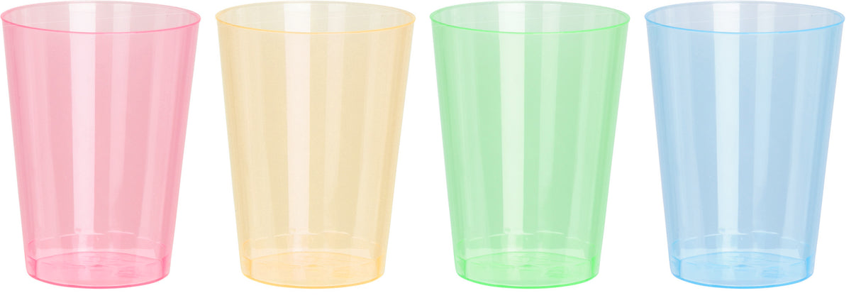 Juomalasi kirkkaat värit 6 kpl/pkt, lajitelmatuote 4 eri värivaihtoehtoa