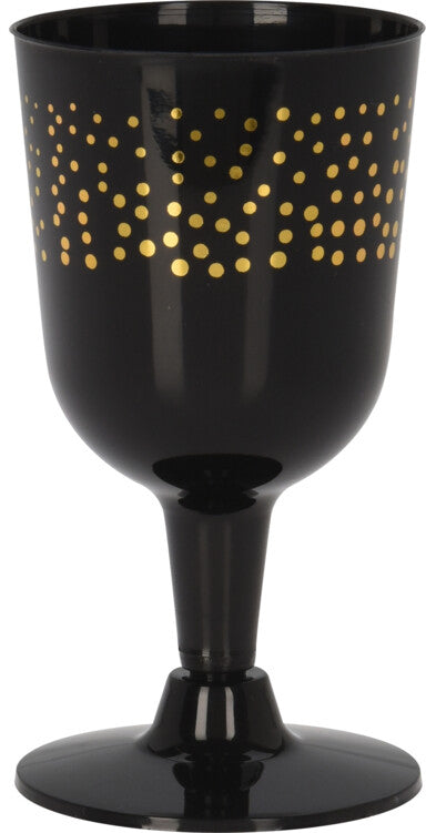 Viinilasi musta kulta konepestävä 170 ml 4 kpl/pkt, lajitelmatuote 2 erilaista