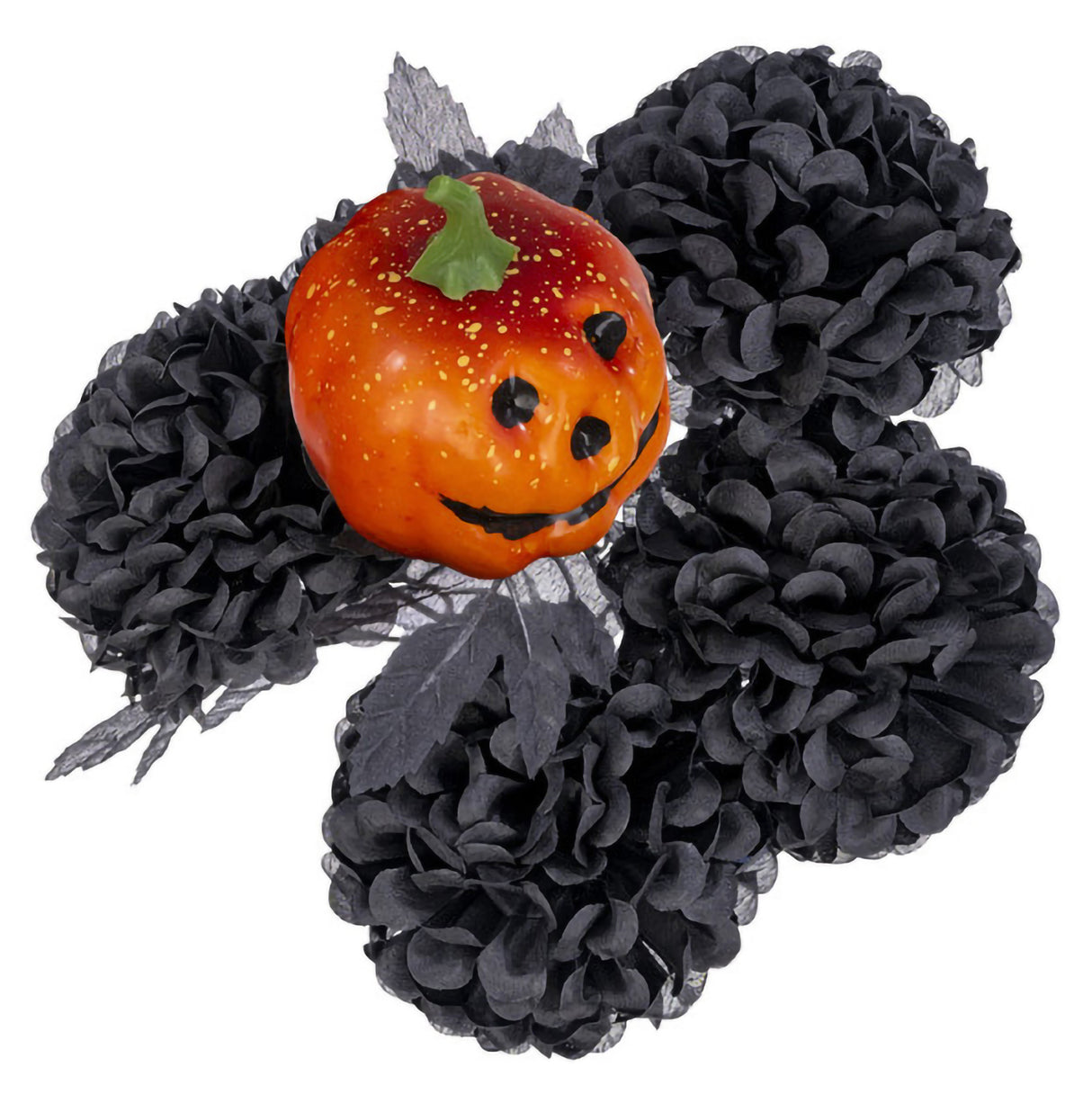 Kukkakimppu musta; krysanteemi ja kurpitsa