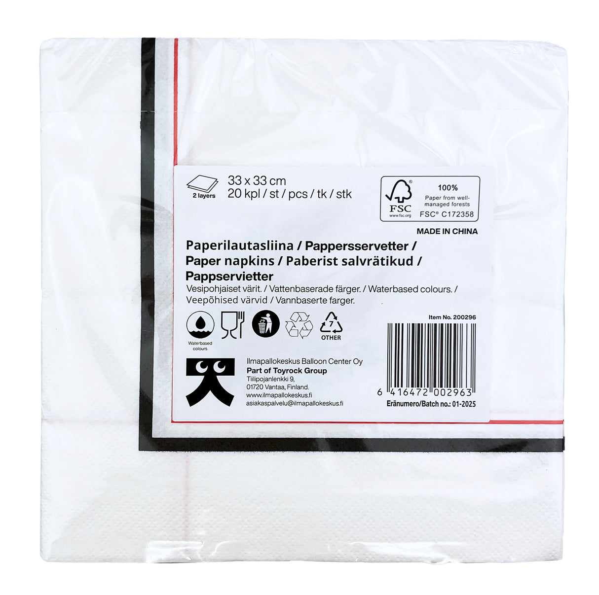 Rapu lautasliina 33 x 33 cm 20 kpl/pkt