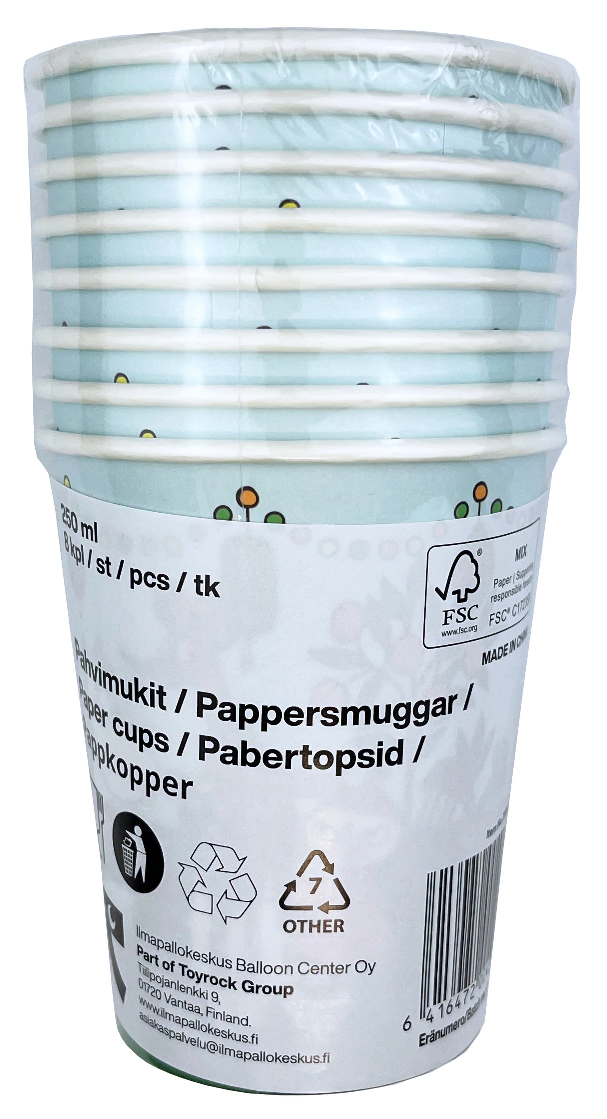 Muumi pahvimuki 8 kpl/pkt