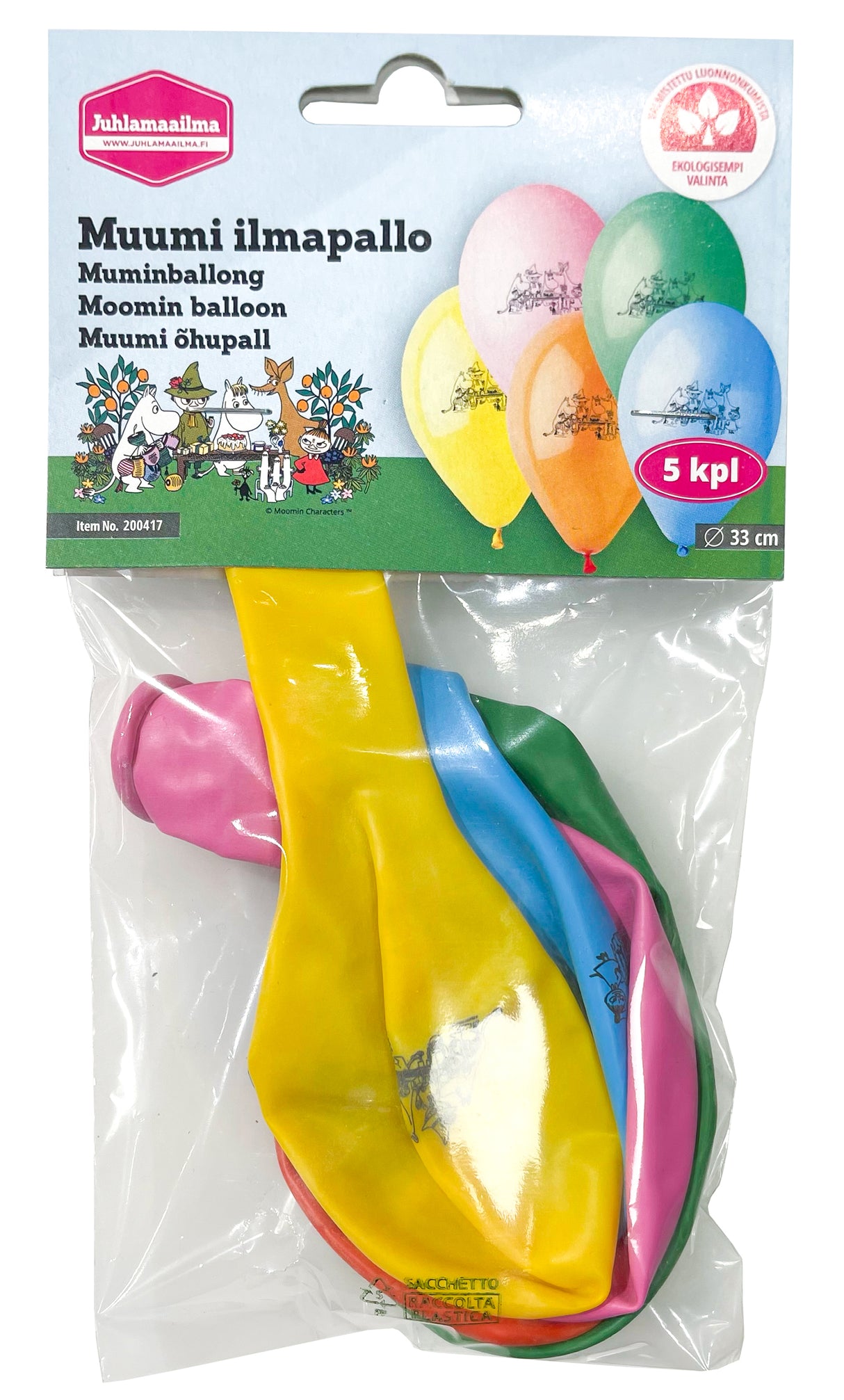 Muumi ilmapallo 33cm 5 kpl/pss