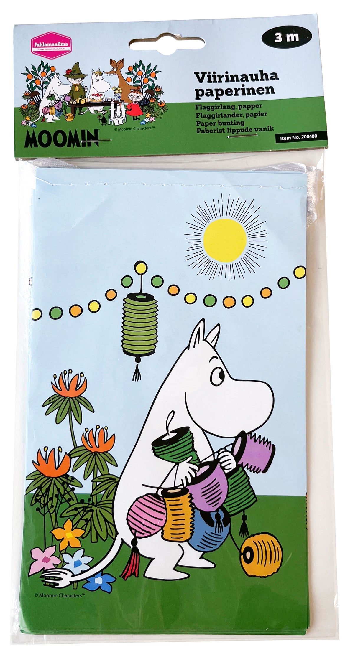 Muumi viirinauha paperinen 3 m