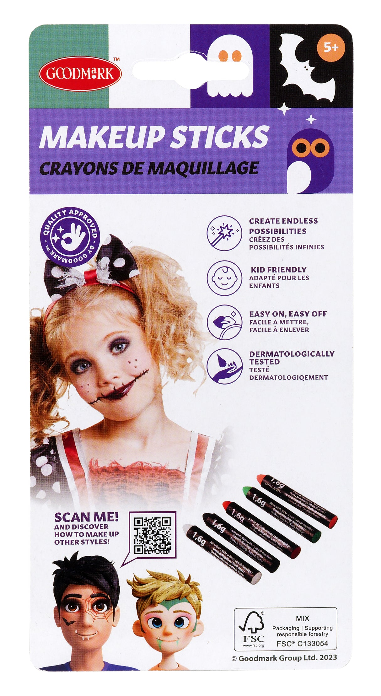 Kasvovärikynät 5 väriä