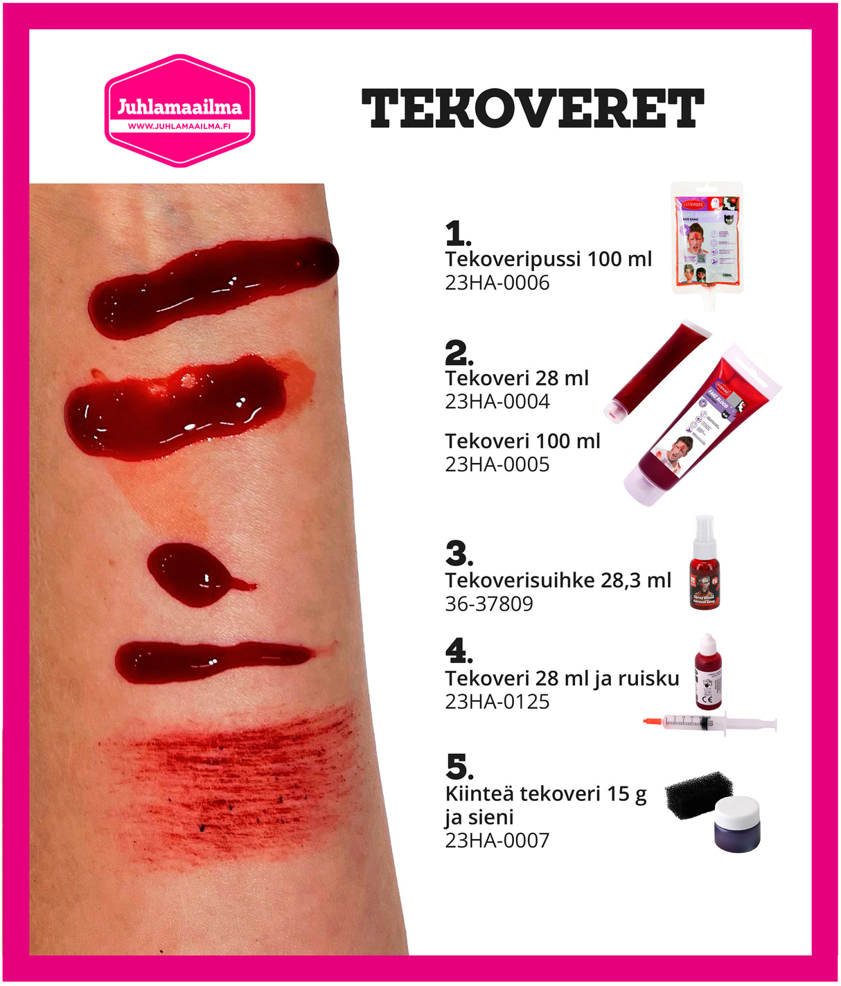 Kiinteä tekoveri 15 g ja sieni