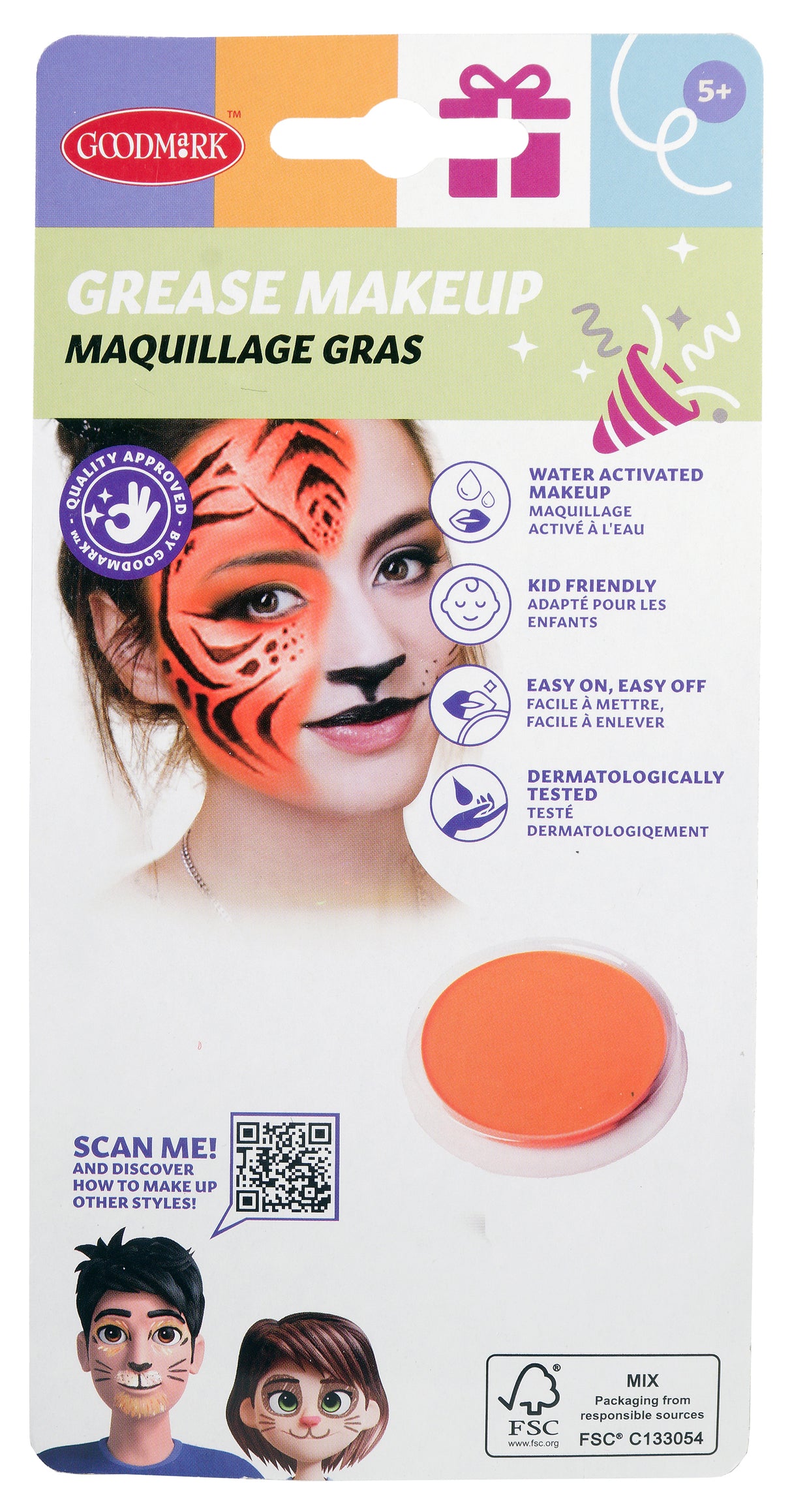 Kasvoväri 14 g oranssi, öljypohjainen