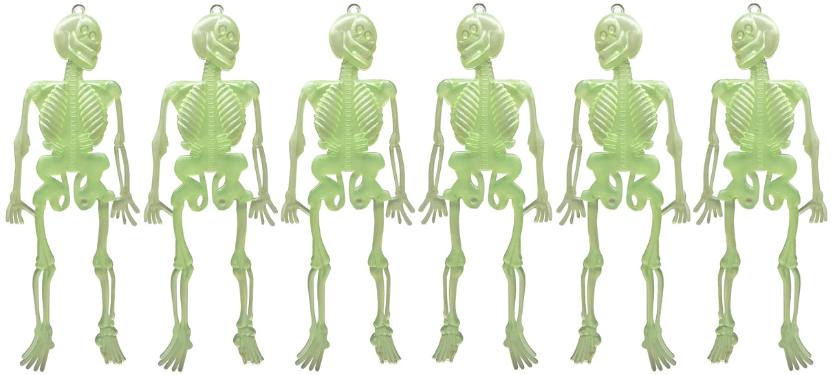 Pimeässä hohtavat luurangot 6 kpl/pss