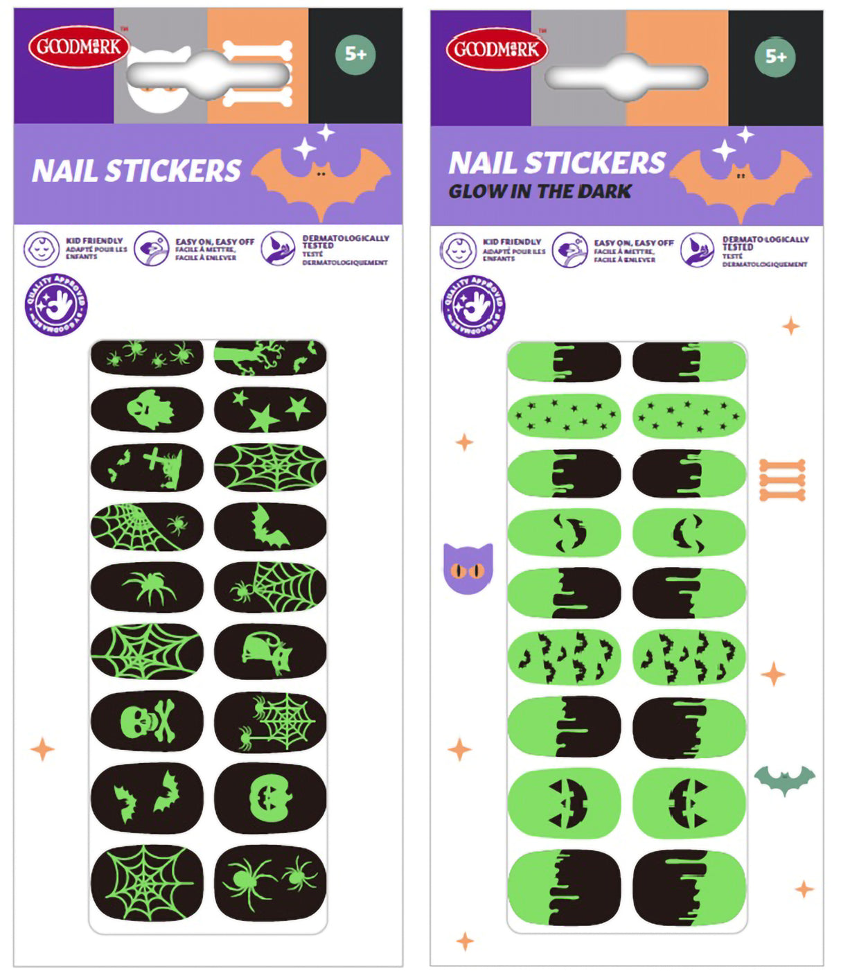 Kynsitarrat GID Halloween, lajitelma 2 erilaista