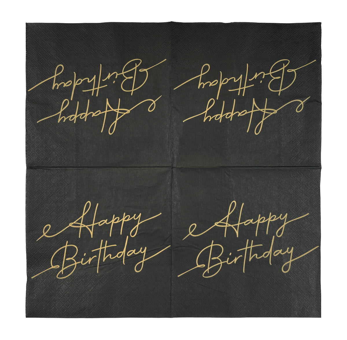 Pieni lautasliina Happy Birthday musta 25 x 25 cm 20 kplt/pkt