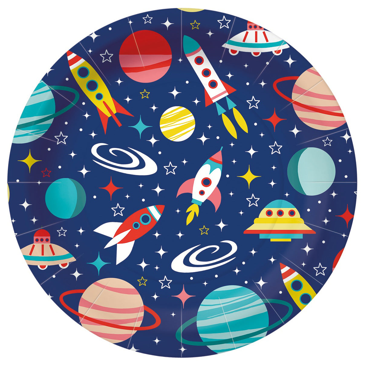 Suuri pahvilautanen 23 cm avaruus 10 kpl/pkt