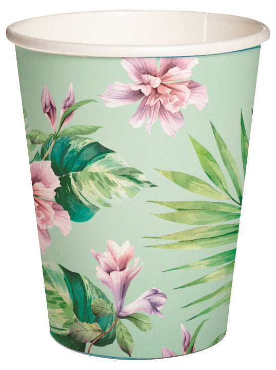 Pahvimuki 250 ml kukka vaaleanvihreä 10 kpl/pkt