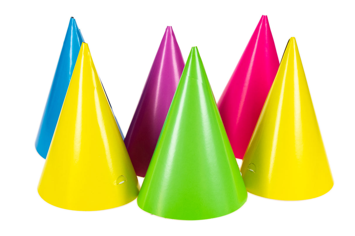 Pahvihattu neon, värisekoitus 6 kpl/pkt