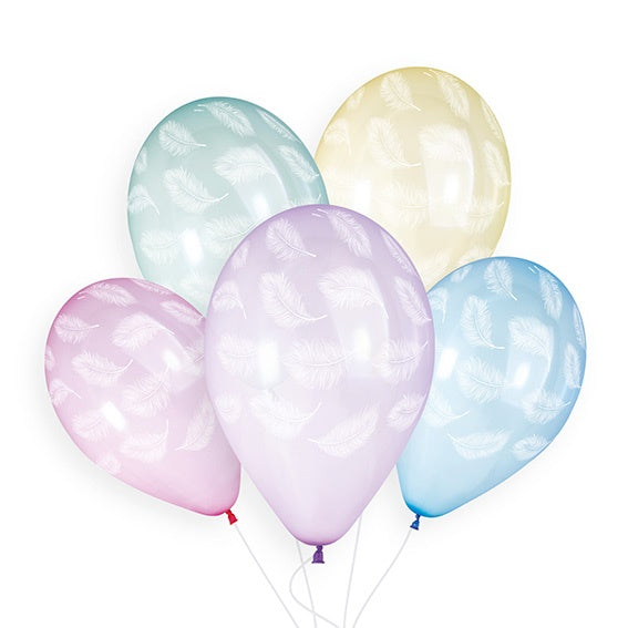 Höyhenet ilmapallo 30cm 5 kpl/pss