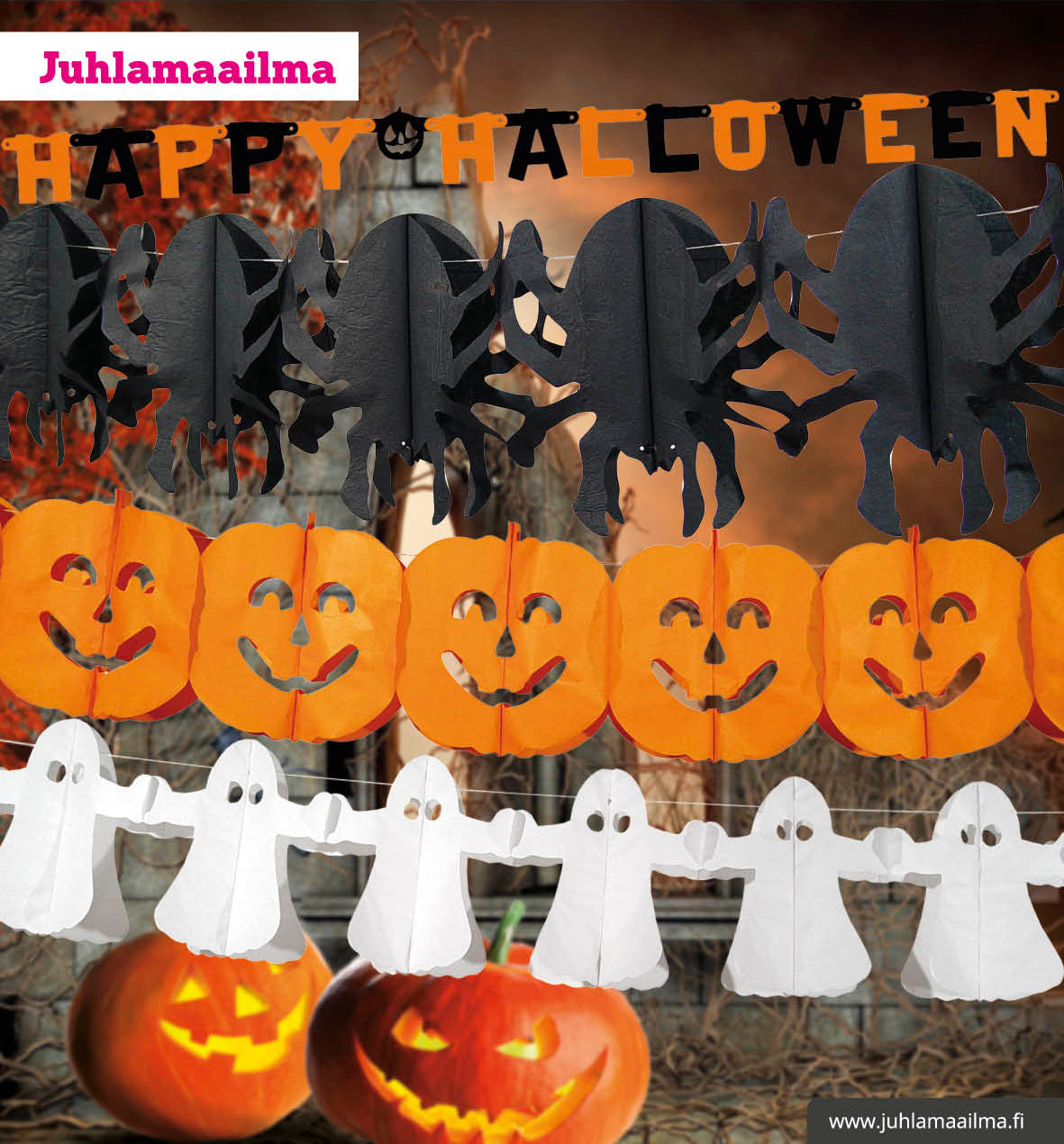 Halloween köynnös koristelusetti