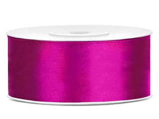 Satiininauha 25mm/25m, fuksia