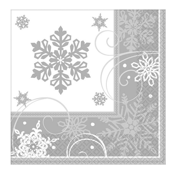 Lumihiutale suuri lautasliina 16 kpl/pkt