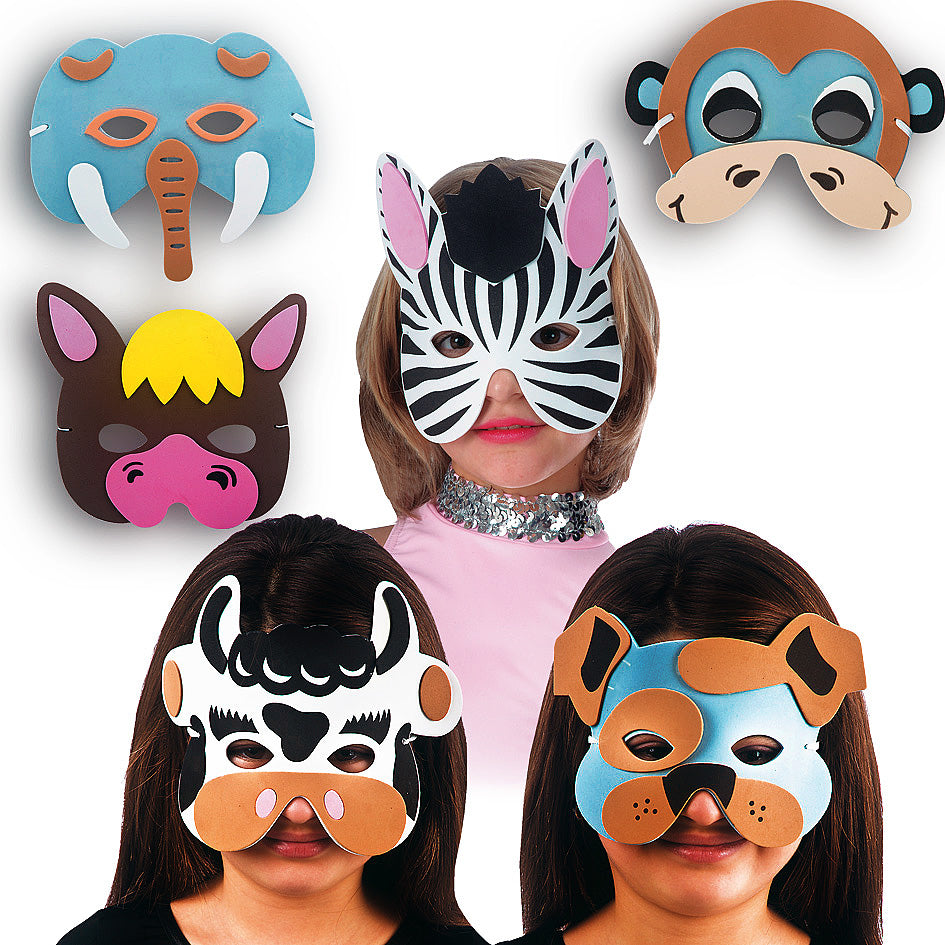 Puolinaamarilajitelma eläimet 1 kpl/pkt, lajitelmatuote 6 erilaista