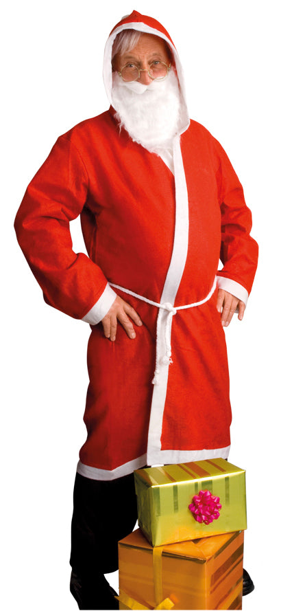 Joulupukin puku; takki, vyö ja parta
