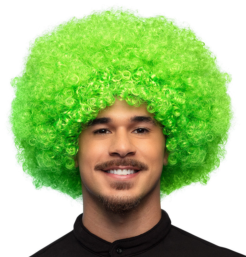 Peruukki afro, vihreä