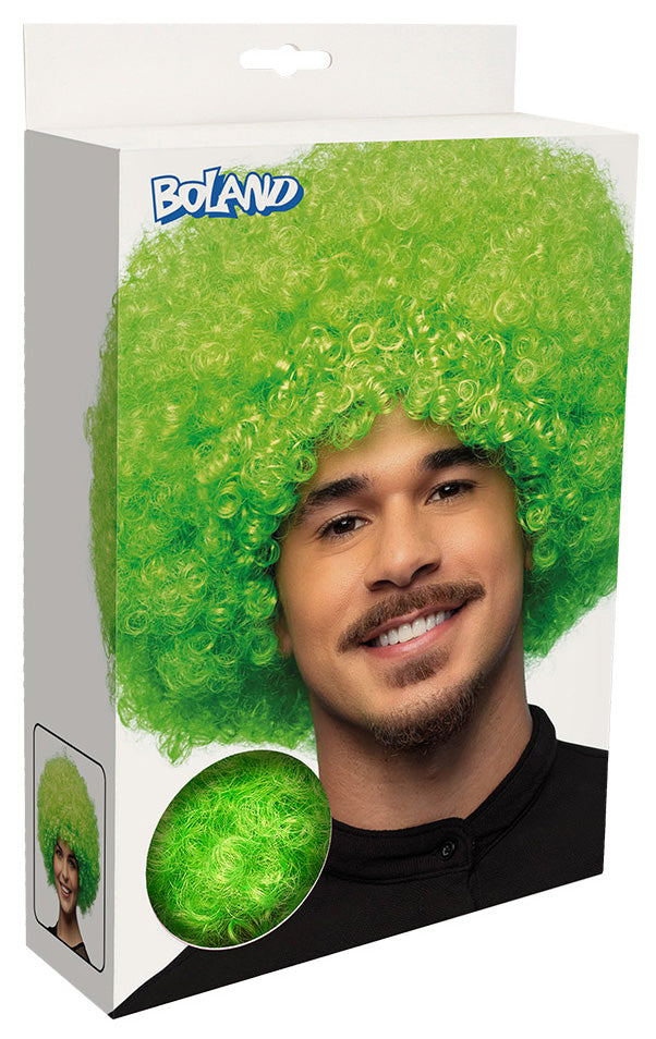 Peruukki afro, vihreä
