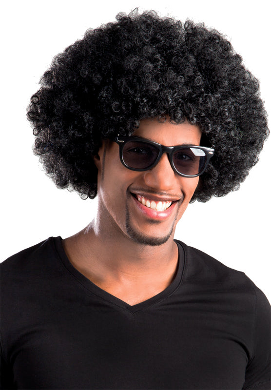 Peruukki afro, musta