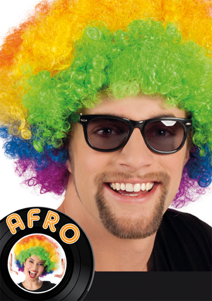 Peruukki afro, värikäs