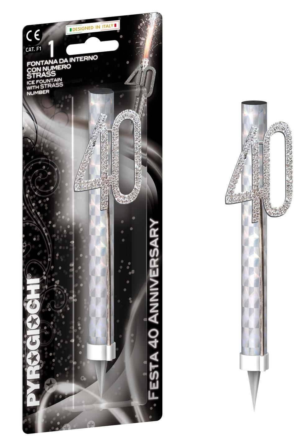 Sädesuihkukynttilä 40 1 kpl/pkt K18