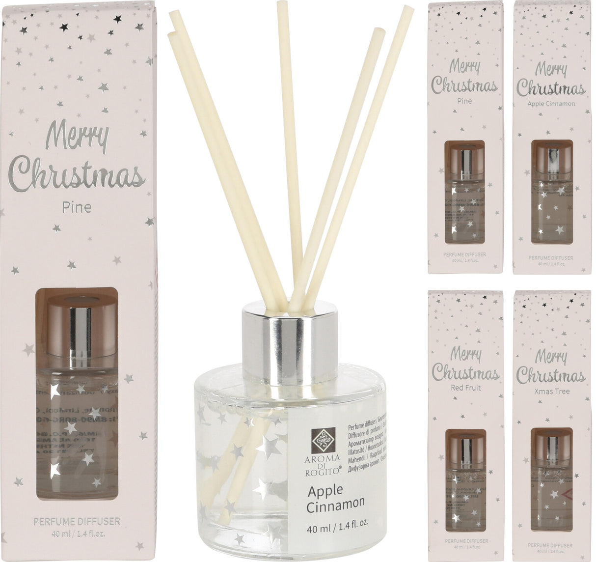 Huonetuoksu joulu 40 ml + 5 tikkua (4 eri tuoksuvaihtoehtoa)
