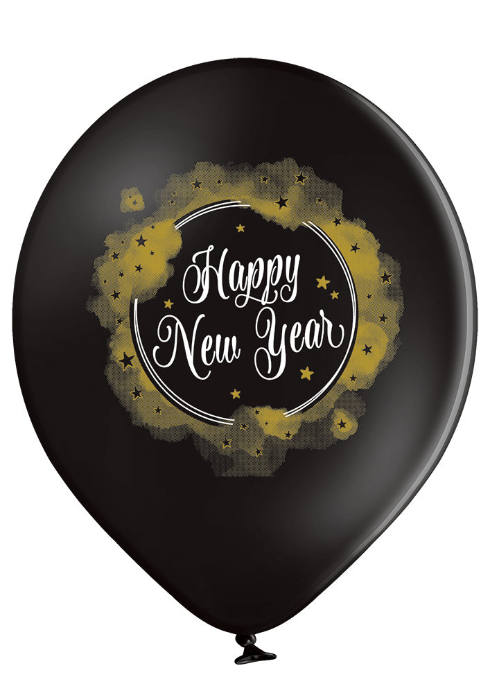 Happy New Year ilmapallo 30 cm 6 kpl/pss