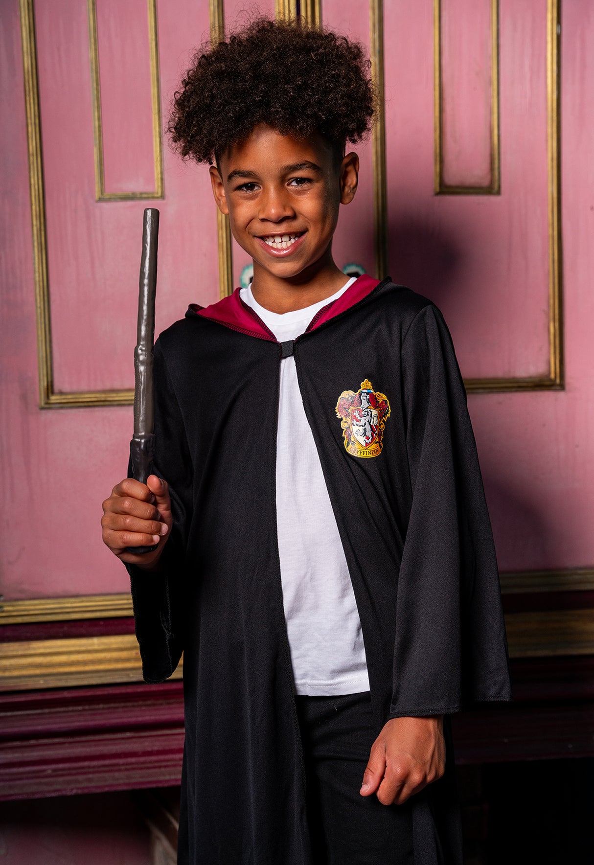Harry Potter asusetti; kaapu, lasit ja taikasauva