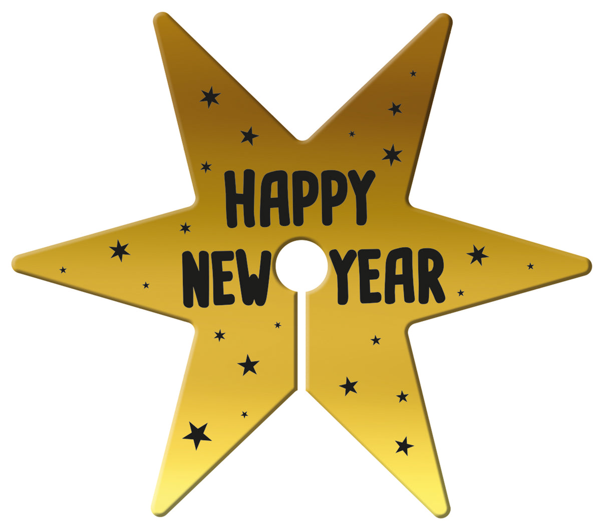 Lasinkoristelusetti Happy New Year 12 kpl/pkt