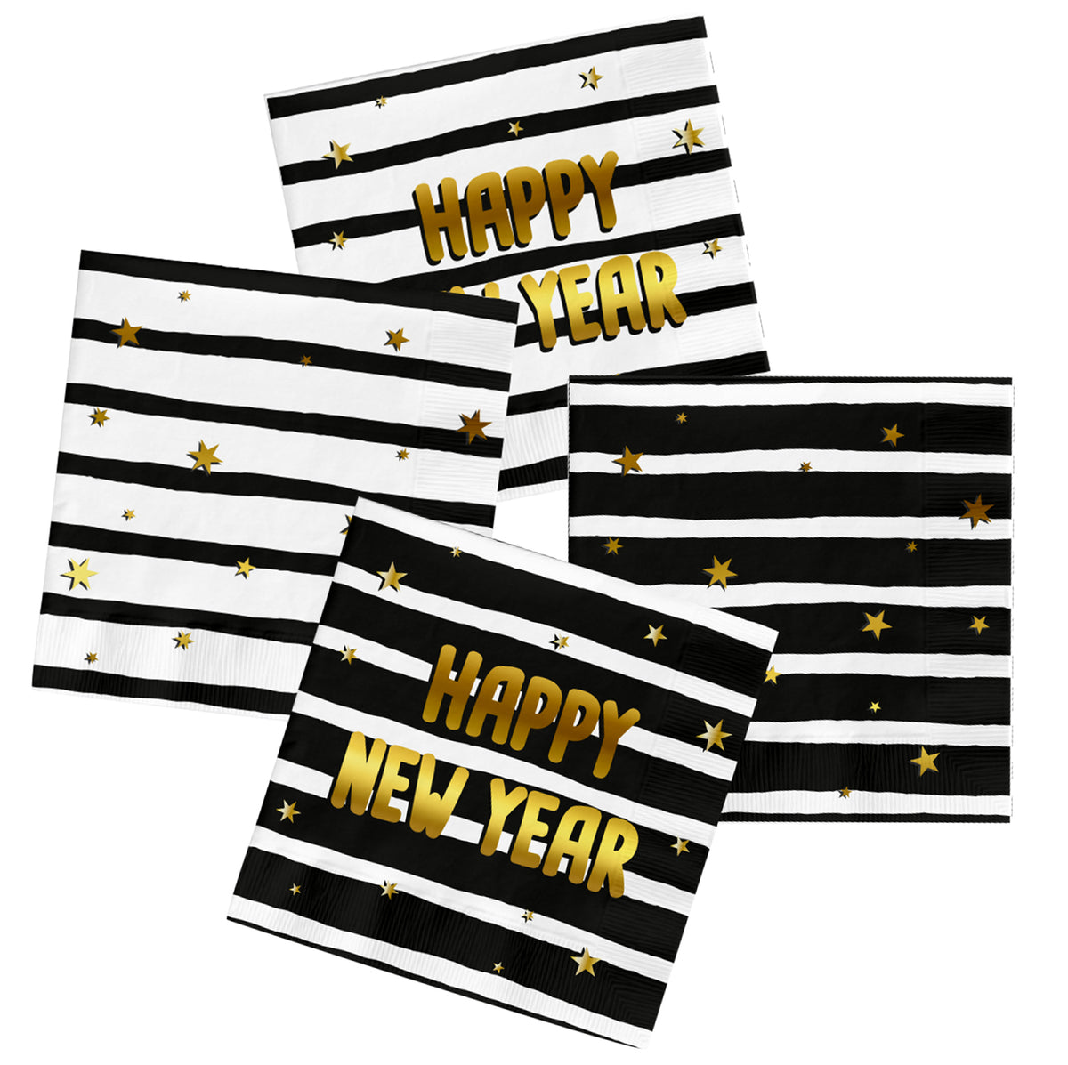 Suuri lautasliina 33 x 33 cm Happy New Year 20 kpl/pkt