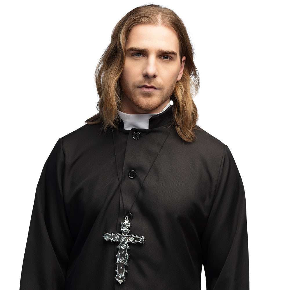 Kaulakoru risti hopeanvärinen