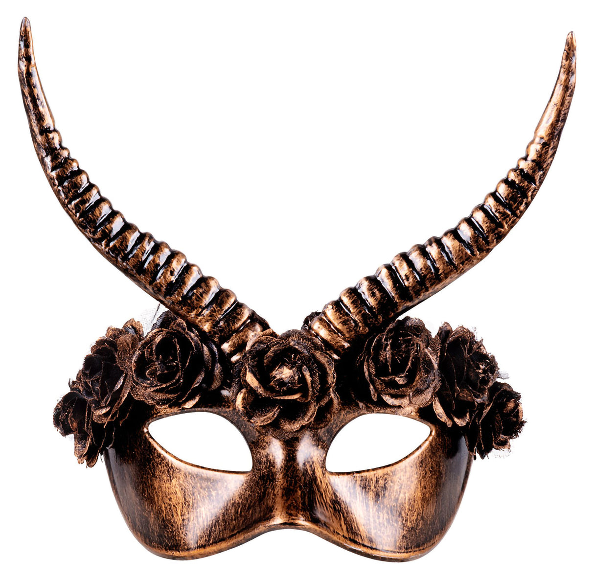 Puolinaamari demoni sarvilla