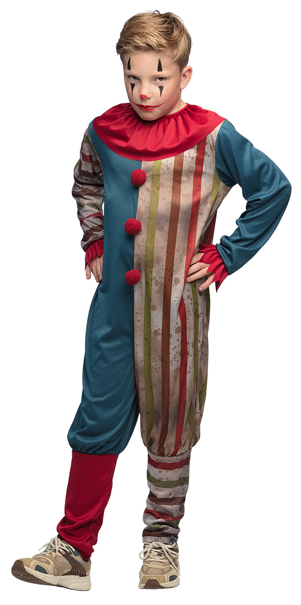 Ilkeä klovni naamiaisasu lasten 10-12 v