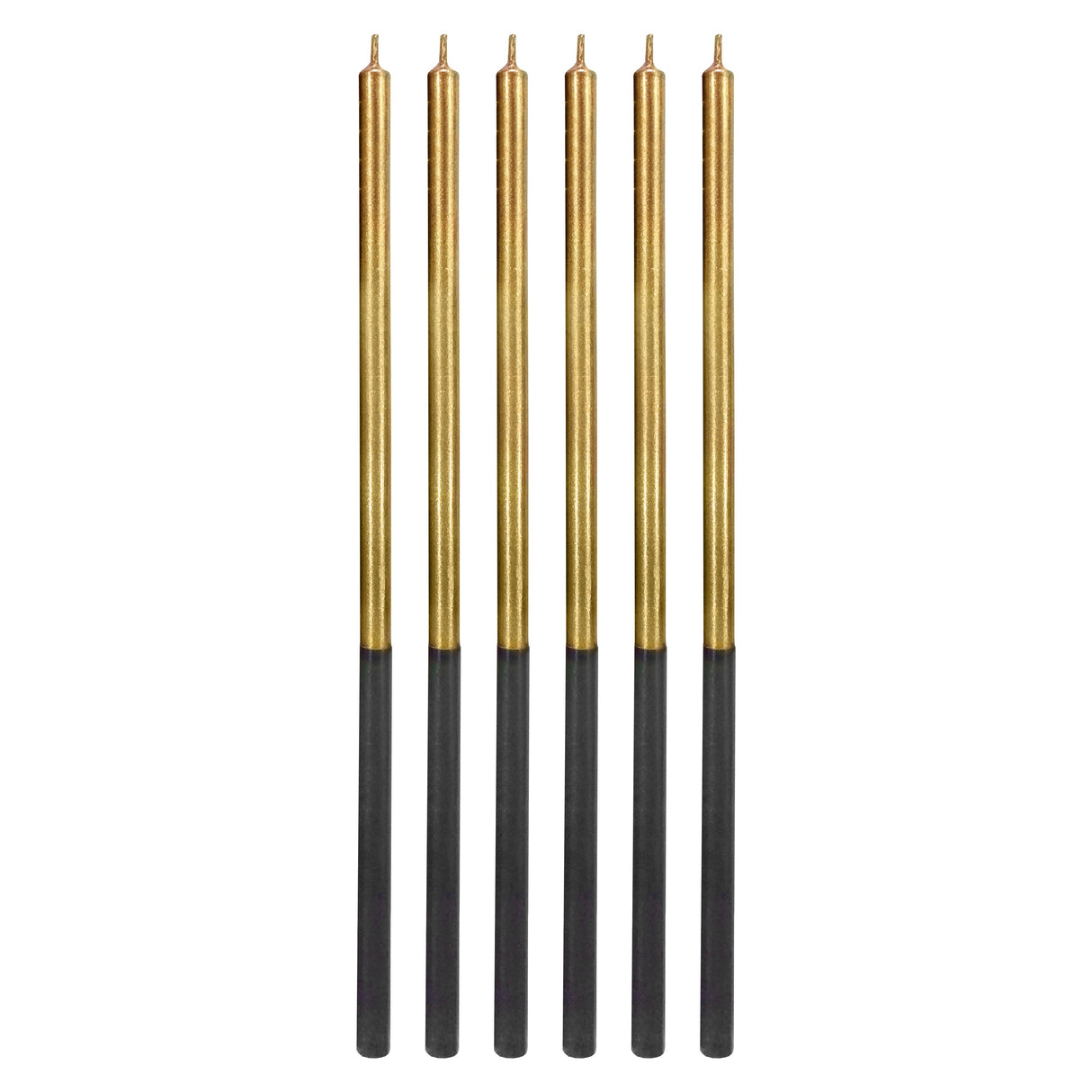 Kakkukynttilä kullanvärinen 6 kpl/pkt