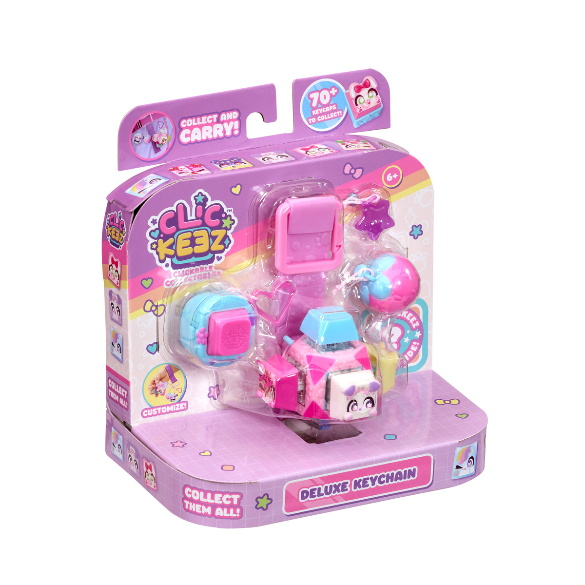 Clickeez Cube fidget-avaimenperä